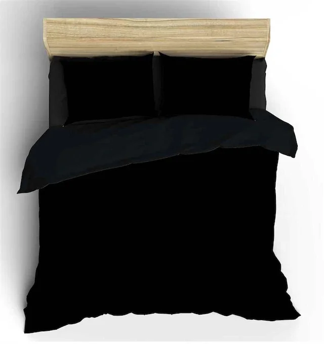 

Scrub 100 Cotton Double Duvet Cover and Pillow Case Black 306483108