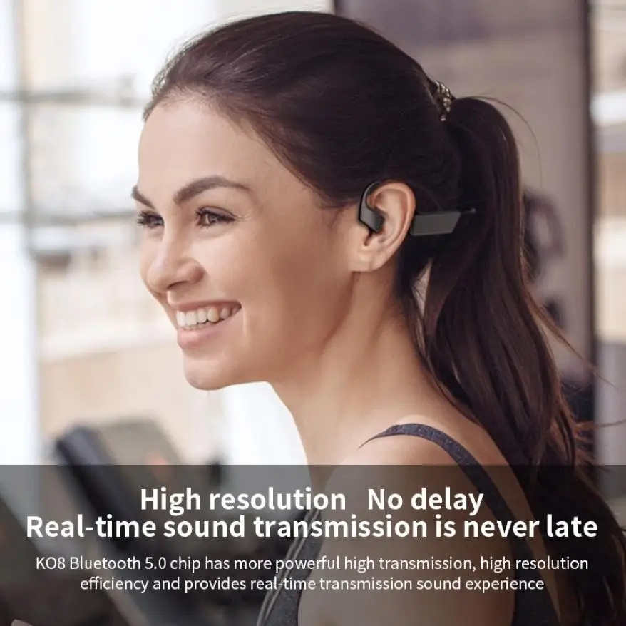 Bone Conduction Headphone Wireless HIFI Stereo Headset Bluetooth 5 1 Ear Hook Earphones Sports Waterproof Earbuds Earphone