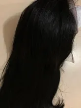 Peluca recta con corte Bob de 13x4 para mujer, cabello humano de encaje, prearrancado con pelo de bebé, Remy brasileño, cierre de Bob corto, color negro