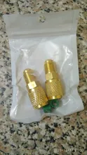 2 uds adaptador de aire acondicionado macho 5/16 SAE hembra 1/4 SAE para R410 R32 adaptador de aire acondicionado refrigerante reparación fluoruro