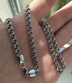 

Silver Chain "Bismarck" with blackening. (30 gr.) Hand made.