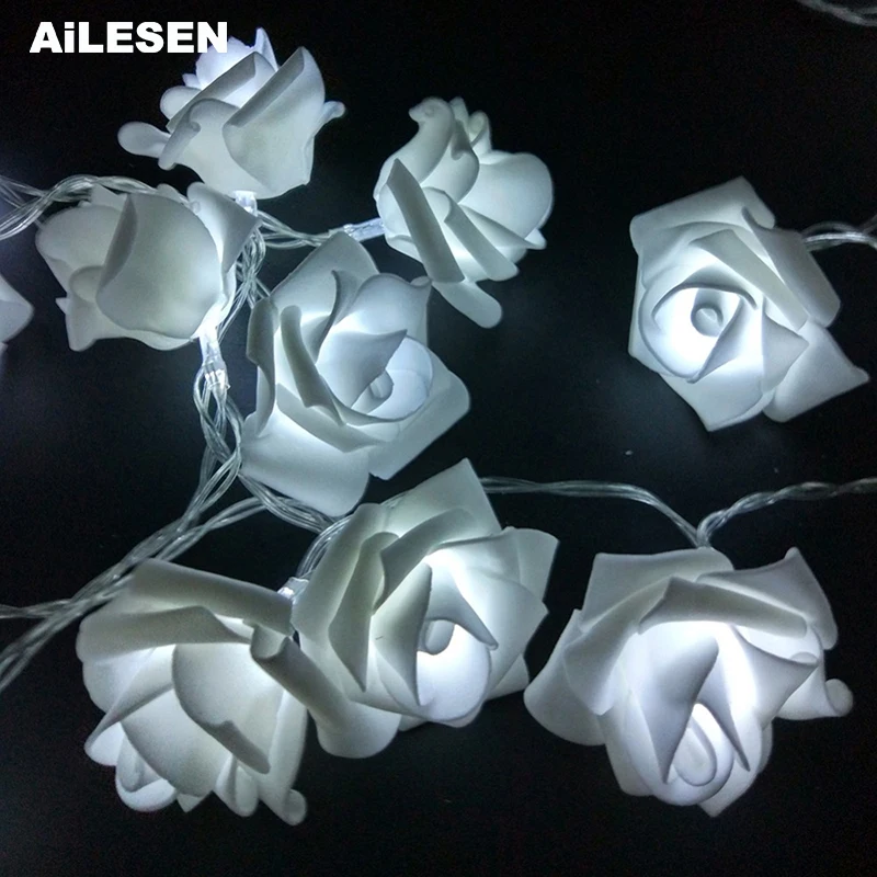 AiLESEN 2,5 м/5 м USB разъем розы светодиодные гирлянды розы лампы "Цветы" для вечерние, праздничные, свадебные, рождественские украшения