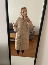 Down-Jacket Coat Yellow Winter Women Outerwear Snow FTLZZ Warm Blue Long 90%White-Duck-Down