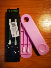 2 unids/caja reutilizable hisopo de algodón de doble cabeza toallitas de limpieza de orejas cosmética herramienta de silicona hisopos suaves maquillaje Accessrory