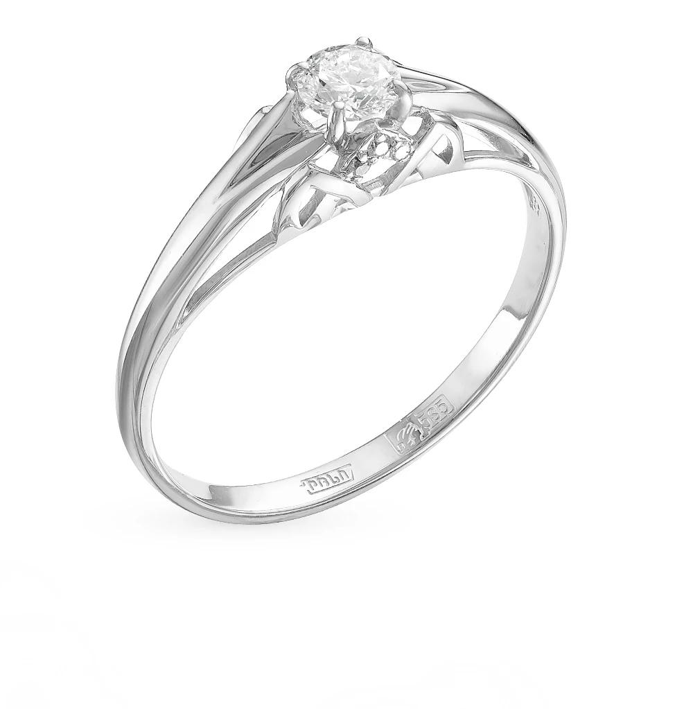 Золотое кольцо с бриллиантами SUNLIGHT проба 585