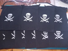 10 Uds. Bolsa de caramelos de Halloween, bolsa de embalaje de caramelos de pirata, bolsa de almacenamiento de dulces, bolsas de regalo para regalo de dulces