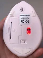 CHUYI-ratón ergonómico con diseño de hámster para ordenador, Mini Ratón Óptico inalámbrico de 2,4G con diseño de dibujos animados en 3D para oficina, regalo para niños y niñas
