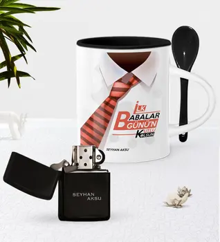 

Personalized First Parents Happy Black Spoon Mug Gasoline Lighter Set-4