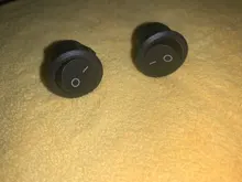 1pc negro rojo blanco/redondo basculante interruptor de palanca 6A/250VAC 10A 125VAC de tapa del interruptor con botón de plástico 2PIN