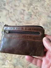 Coin Purse Zipper Wallet Vintage Genuine-Leather Card-Holder Retro Womens THINKTHENDO