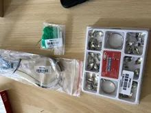 AZDENT-Kit completo de Matrices de Metal contorneadas de matriz Dental, incluye 40 Uds. Contorneadas de cuñas de silicona, 100 Uds.