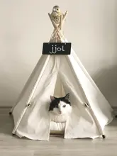 Cat Bed House Teepee Cushion Pet-Tent Puppy Available Outdoor Portable For Dog with Thick