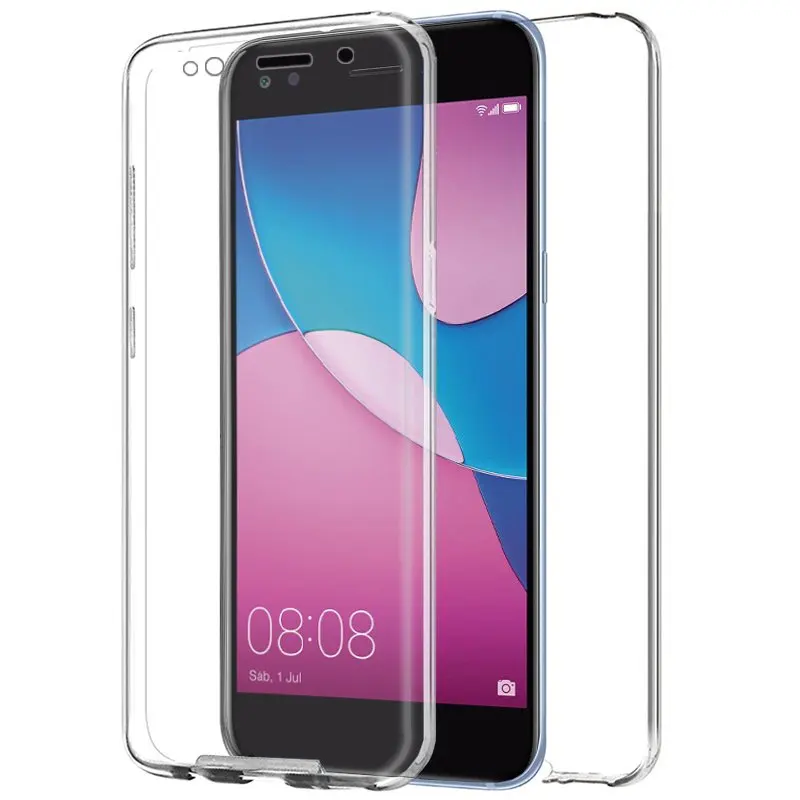 Huawei Y6 Pro (2017) Полная Защита силиконовый чехол 360 прозрачный|Сумки для телефона| |