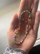 Collar de satélite multicapa con cuentas de arcoíris para mujer, joyería Bohemia hecha a mano, con personalidad