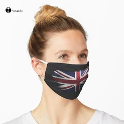 UK Brush Stroke United Kingdom National Flag Face Mask Filter Pocket Cloth Reusable Washable