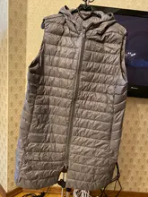 SEDUTMO-Chaqueta de plumón de talla grande 3XL para mujer, chaleco con capucha largo ultraligero, abrigo informal, Parkas delgadas ED913