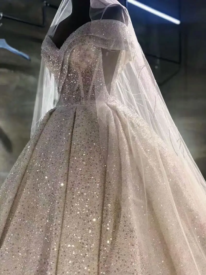 Vestidos De Novia, роскошное бальное платье, свадебное платье, вырез в виде сердца, короткие рукава, шнуровка сзади, свадебное платье для невесты