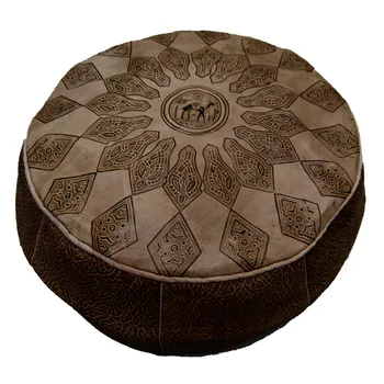 

East Ethnic Footrest Ottoman Moroccan Morocco Genuine Leather 1001201229