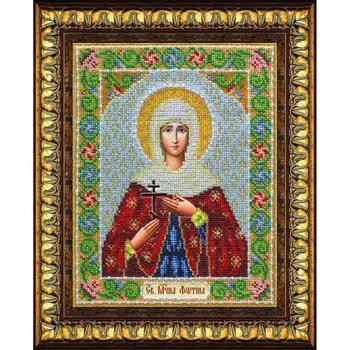 

B1035 set for embroidery with beads 'паутинка' 'Holy martyr photoin', 20*25 cm