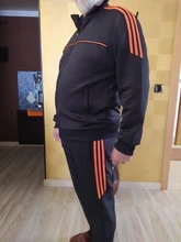 Nuevo conjunto de los hombres de primavera y otoño de Hombre Ropa Deportiva 2 piezas conjuntos deportes traje chaqueta + pantalón Sudadera Hombre chándal de Asia tamaño L-4XL