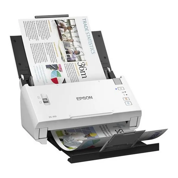 Двойной сканер лица Epson WorkForce DS 410 600 точек/дюйм USB 2 0 Белый|Сканеры| |