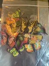 12 Uds mariposa artificial de plástico figuras de acción insectos modelo niños juguete para regalo educativo