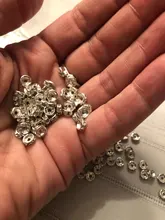 Cuentas espaciadoras de Metal para pulsera y collar, cristales, estrás, 6/8mm, 100 Uds., B00376