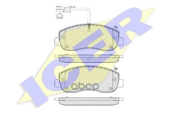 141999_колодки Дисковые Передние! Renault Master Iv, Opel Movano 2.3cdti 10 Icer 141999 Icer арт. 141999