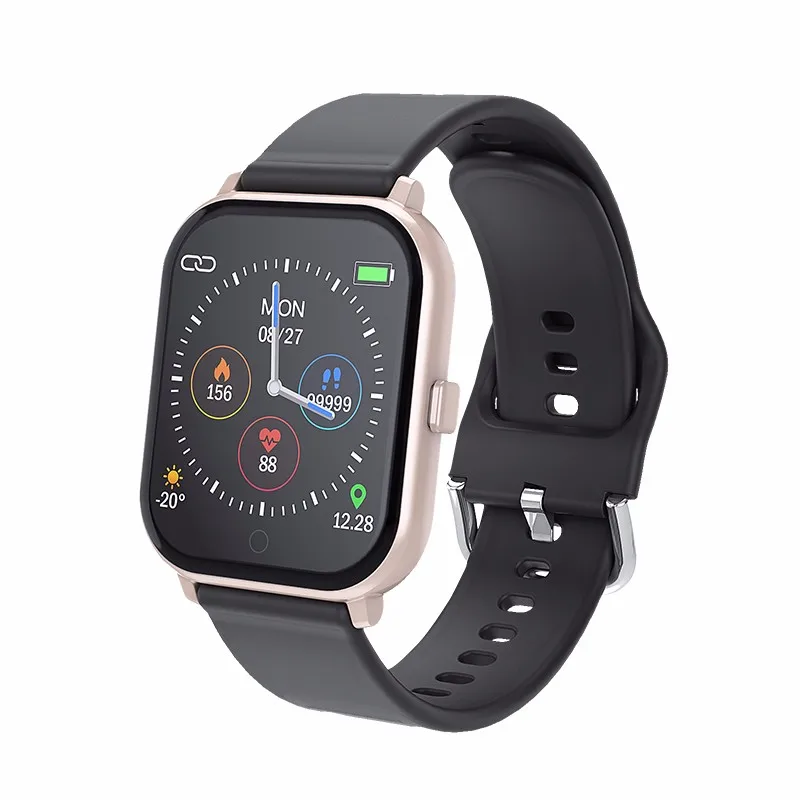T55 IOS Android умный фитнес-браслет для мужчин и женщин IP67 водонепроницаемый монитор сердечного ритма Bluetooth 4,0 телефон кровяное давление умные часы - Цвет: Gold