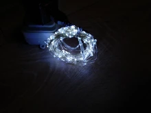 Fairy 2M 5M 10M Battery Operated LED Silver Wire String Lights For Wedding Christmas