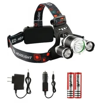 

Powerful rechargeable headlamp with three LEDs