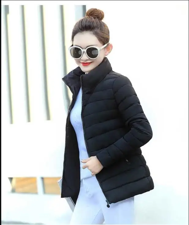 Veste en coton mince hauts courts veste d'hiver femmes manteau coreen Slim grande taille femme Parka manteau veste remburrеe