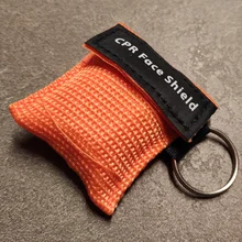 Color CPR respirador llavero de máscara primera ayuda protector facial de emergencia máscara herramientas de cuidado de salud