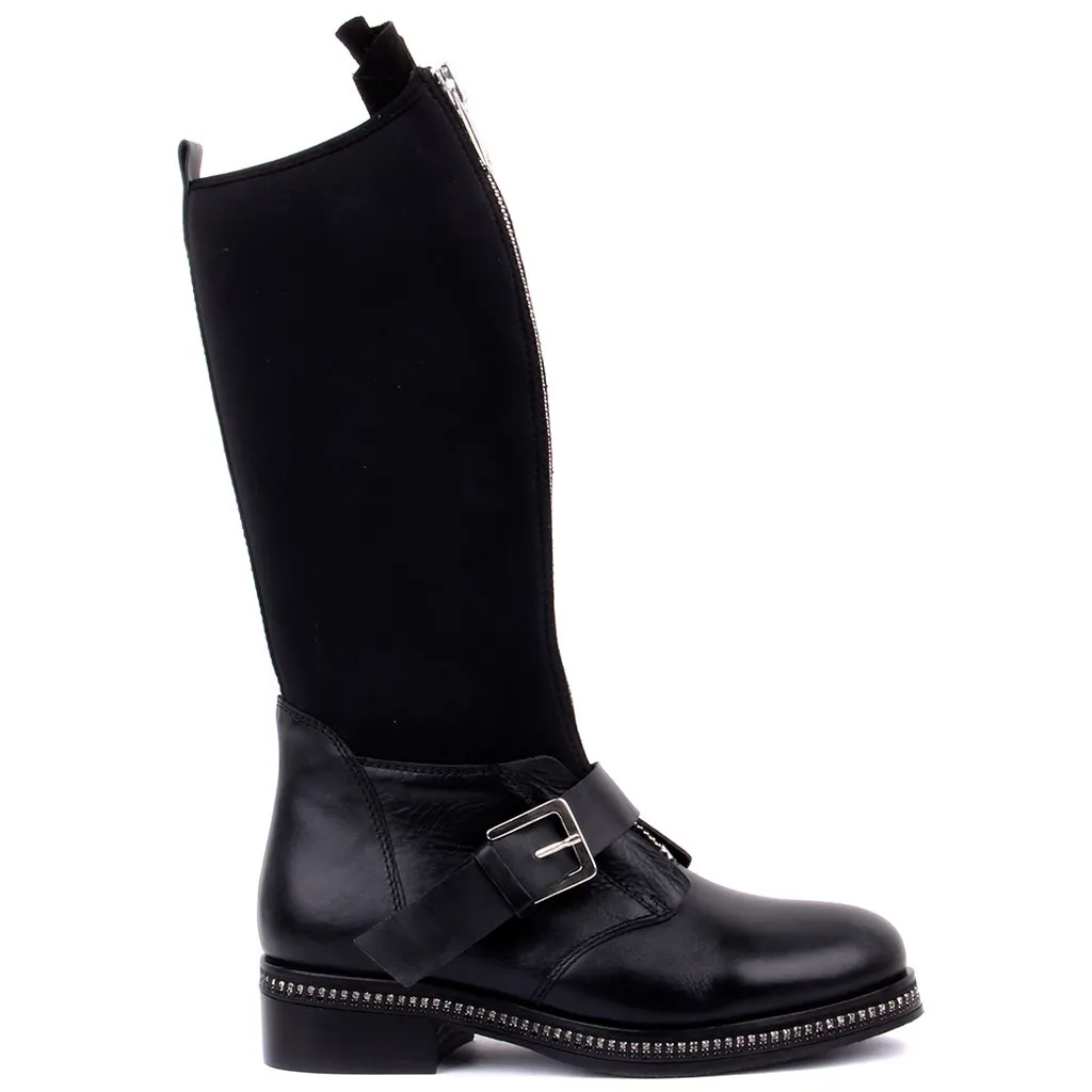 

Sail-Lakers Black Leather Women Boots