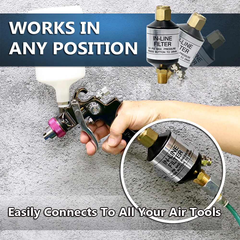 LEMATEC Mini 2 шт. линейный воздушный фильтр водоотделитель алюминиевый корпус