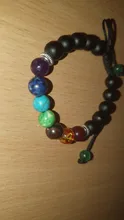 Pulsera clásica de 8mm con cuentas de piedra de Lava para hombre y mujer, cadena de 7 colores, cuerda tejida, Yoga, amistad, joyería ajustable