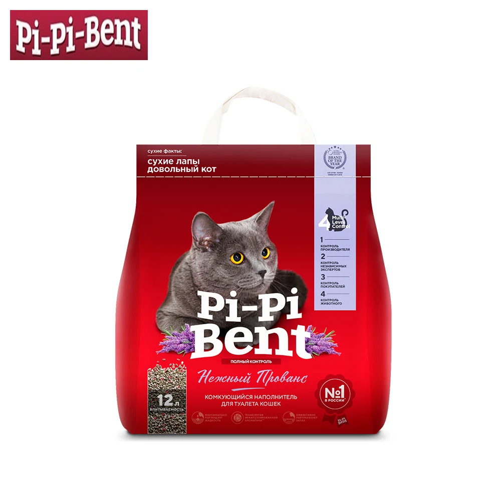 Наполнитель Pi Bent &quotНежный прованс&quot комкующийся для Кошек 5кг 12л|Лотки и товары