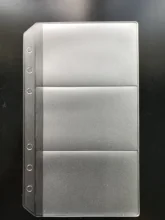 10 Uds PVC A5A6A7 de almacenamiento transparente tarjeta titular carpeta anillos Notebook 6 agujero bolsas documento postal Banco accesorios de planificador