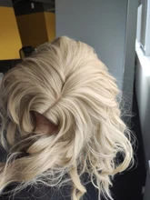 MSIWIGS mujer púrpura 22 colores Cosplay peluca ondulado corto sintético resistente al calor de pelo Rosa Rubio Ombre porque peluca