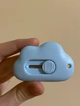Minicuchillo de utilidad portátil, cuchilla de corte de papel, material de papelería Escolar, papelería, Color nube