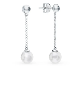 

Silver earrings with pearls sunlight sample 925