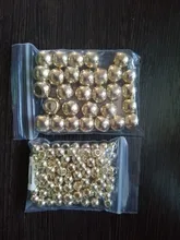 Lote de cuentas espaciadoras CCB de agujero grande para la fabricación de joyas, accesorios para manualidades, color dorado y plateado, diámetro de 4, 6, 8, 10 y 12mm, 30 a 100 unidades