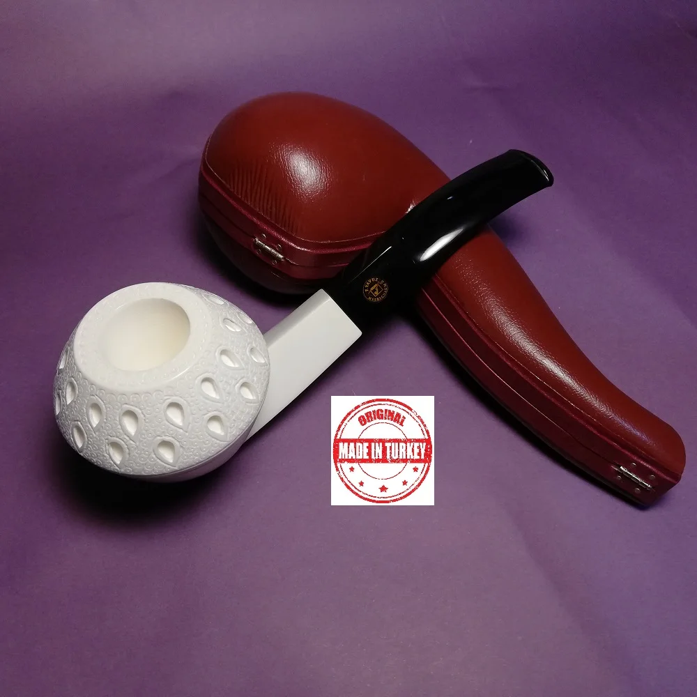 

Meerschaum Pipe Best Finest Natural Stone Hand Made Hand-Carved Meerschaum Pipe from Turkey - TNT Express Fastest Free Shipping