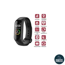 Фитнес браслет трекер M4 Fit Smart Bracelet black с цветным экраном и приложением