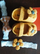 FOCUSNORM-zapatos de cuna para bebés recién nacidos, gancho con forma de flor de algodón, corcho suave, 6 colores + diadema