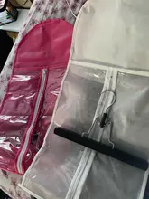 Bolsa de pelo negro Rosa Alileader con soporte de almacenamiento de peluca para pelucas, accesorios de peluca transparentes no tejidas, bolsa de almacenamiento para pelucas