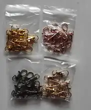 10 unids/lote 32mm y 38mm bronce oro rodio plateado hallazgos de joyería, ganchos de cierre de langosta para collar y pulsera cadena DIY