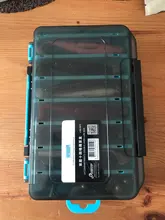 Kingdom Fishing Box 12 14 compartimentos accesorios de pesca, cajas de anzuelos de señuelo de almacenamiento de doble cara de alta resistencia, caja de aparejos de pesca