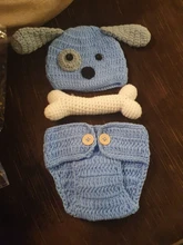 Traje de punto de ganchillo para recién nacido, accesorios para fotografía