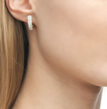 

Gold earrings with diamonds sunlight sample 585